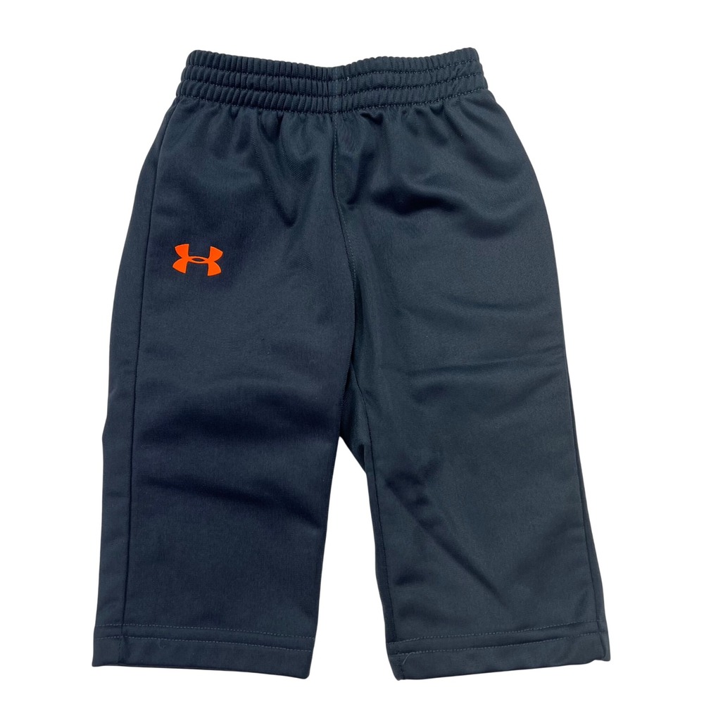 Under Armour‎ Athletic Pants Kids 6-9M Gray Orange Fleece Lined Joggers Kidcoe